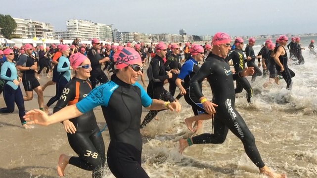 Tri relais grand public, le départ