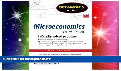 Big Deals  Schaum s Outline of Microeconomics, Fourth Edition (Schaum s Outlines)  Best Seller