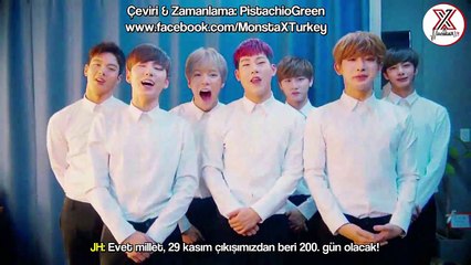 [29.11.2015] Monsta X 200. Gün Kutlama Mesajı (Türkçe Altyazılı)