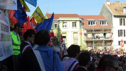 Manif Alstom Belfort Marie Guite Dufay huée par la foule