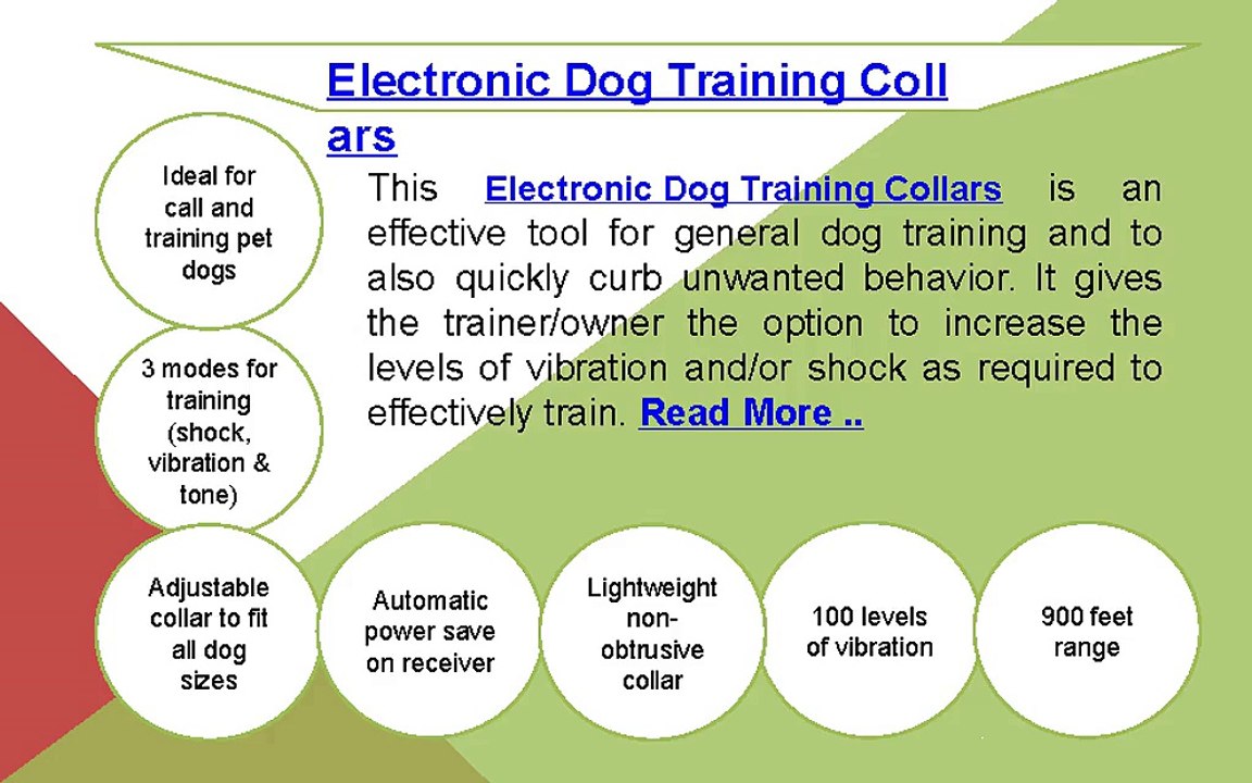 Electronic dog training collars