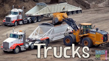 FRONT END LOADER TRUCK: Trucks for children. Kids Videos. Preschool & Kindergarten learning.