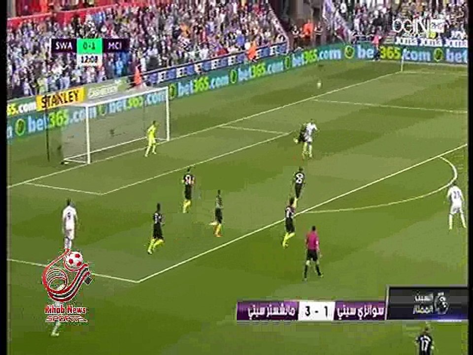 اهداف مباراة ( سوانزي سيتي 1-3 مانشستر سيتي ) الدوري الانجليزي