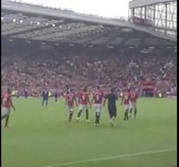 Zlatan Ibrahimovic confronted by lookalike pitch invader at Old Trafford Manchester United-Leicester