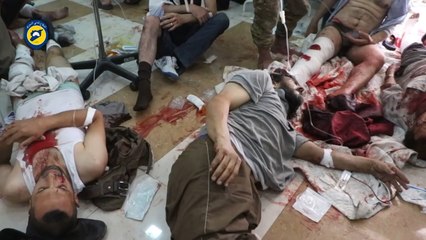 مستشفيات حلب تعج بالمصابين جراء القصف الروسي