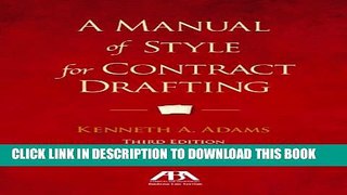 [PDF] A Manual of Style for Contract Drafting Popular Online