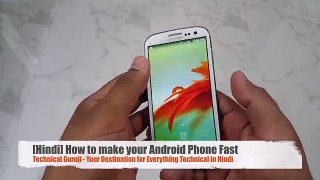 [Hindi-Urdu] How to make your Phone Fast in One Click - Android Phone Trick