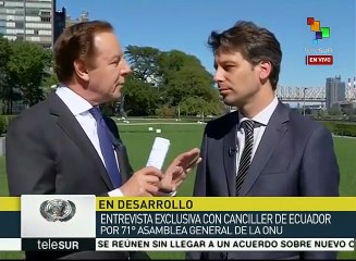Canciller de Ecuador destaca la importancia del G77+China en la ONU