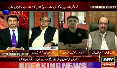 Look at the pathetic face of Zafar Ali Shah after listing worst performance of PML-N