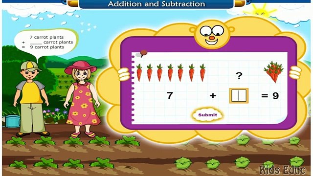 Basic Math For Kids Addition and Subtraction, Science games, Preschool and Kindergarten Activities