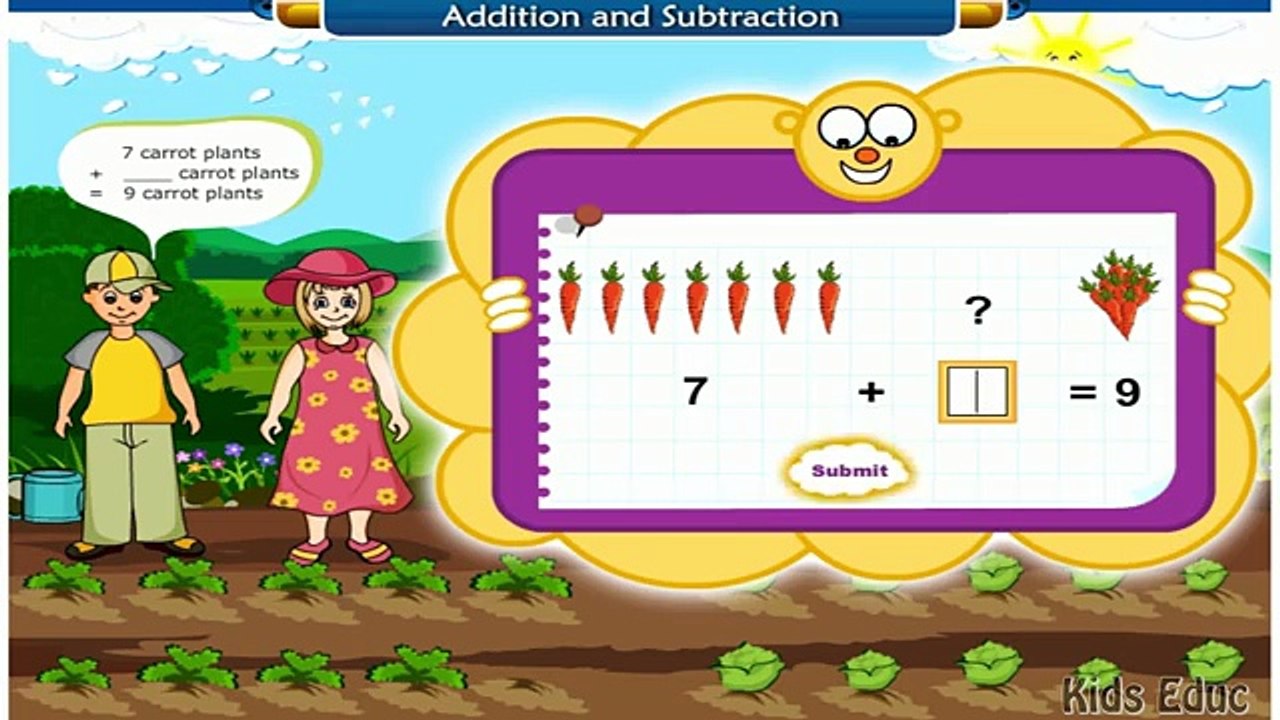 Basic Math For Kids Addition and Subtraction, Science games, Preschool and Kindergarten Activities