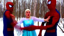 Spiderman, Frozen Elsa Mermaid & Ariel vs Ursula! w_ Pink Spidergirl! Superhero Fun in Real Life -)-7j4JITEpFmg part 7