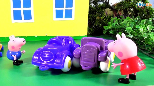 Мультики с игрушкам. Свинка Пеппа и Джордж. Подарок для Пеппы и Джорджа - Машинки Серия 54
