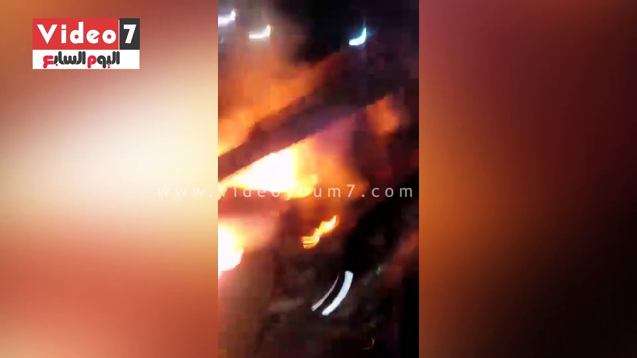 حرق محتويات محل شقيق مهرب للهجرة غير الشرعية بكفر الشيخ
