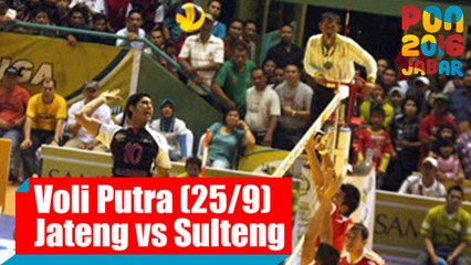 Voli Indoor - (Putra) Jawa Tengah vs Sulawesi Tengah, Minggu (25/9)