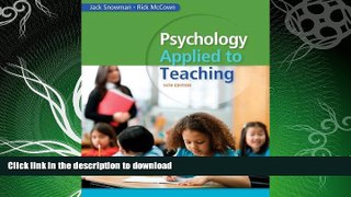 FAVORITE BOOK  Psychology Applied to Teaching  BOOK ONLINE