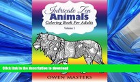 PDF ONLINE Intricate Zen Animals: Coloring Book For Adults (Stress Free Art Therapy) (Volume 5)