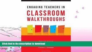 READ BOOK  Engaging Teachers in Classroom Walkthroughs  GET PDF