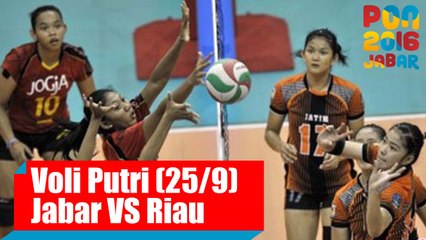 Voli Indoor - (Putri) Jawa Barat vs Riau, Minggu (25/9)