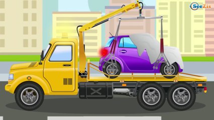 Trucks and Cars +1 Hour Kids Videos Compilation. Cartoons for children about Truck