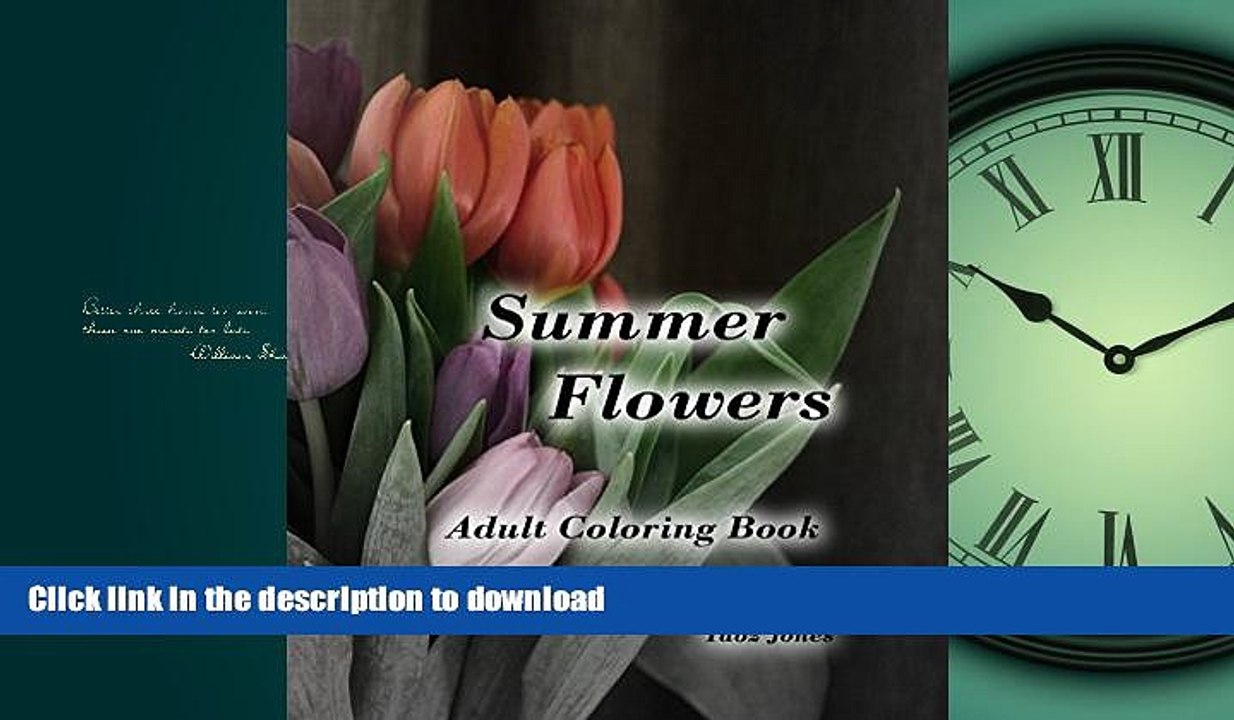 EBOOK ONLINE Summer Flowers Adult Coloring Book FREE BOOK ONLINE