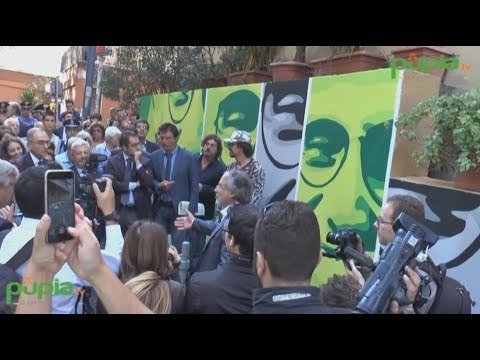 Napoli - Inaugurato il murales in memoria di Giancarlo Siani in via Romaniello (24.09.16)