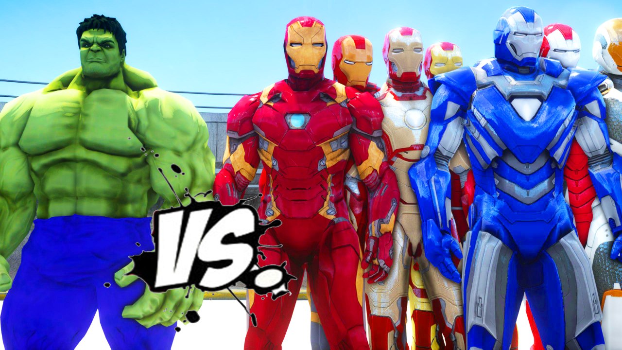 THE HULK VS IRON MAN ARMY - EPIC SUPERHEROES BATTLE