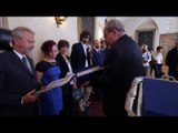 Roma - Mattarella alla presentazione del Francobollo di Aldo Moro (23.09.16)