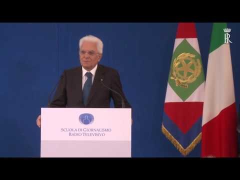 Perugia - Mattarella interviene alla Scuola di Giornalismo (21.09.16)