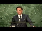 New York - Intervento di Renzi all'Assemblea Generale ONU (20.09.16)