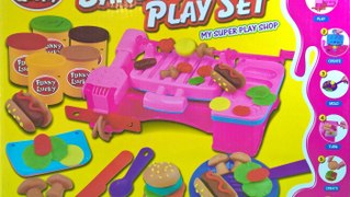 Funny play dough Barbecue play set make hamburger sandwich and some lunch