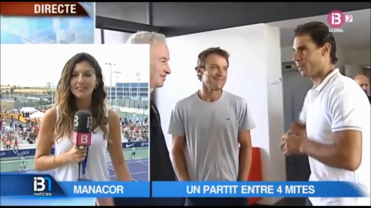 John McEnroe and Mats Wilander arrived at the Rafa Nadal Academy. 25 Sept. 2016