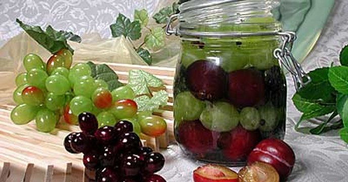 Видеорецепт. Маринованный виноград. Заготовки на зиму. Консервирование. Консервация.