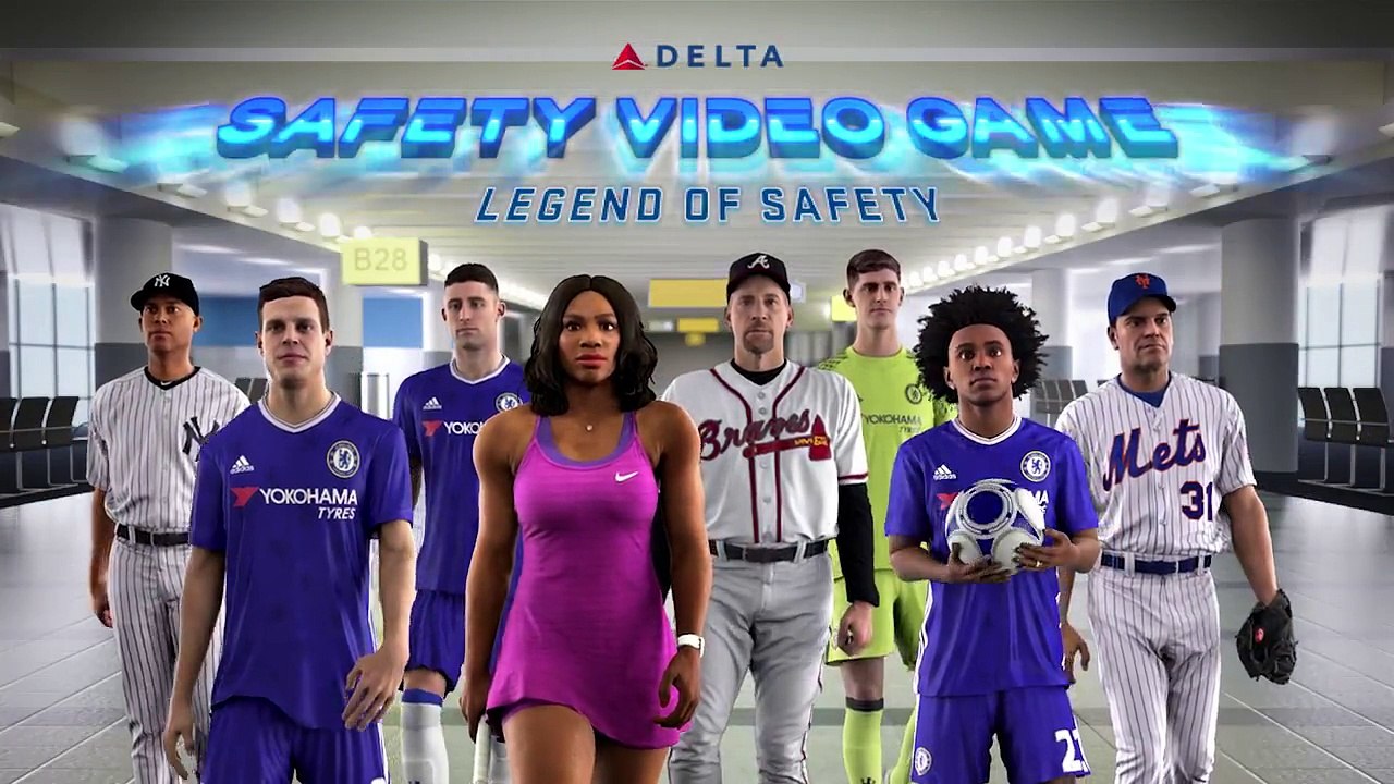 If Chelsea, Serena Williams and legends of baseball did an airline safety video…