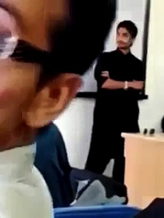 Indian girl teacher fighting with student in class room