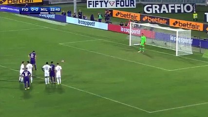 Ilicic Penalty Missed Fiorentina vs AC Milan
