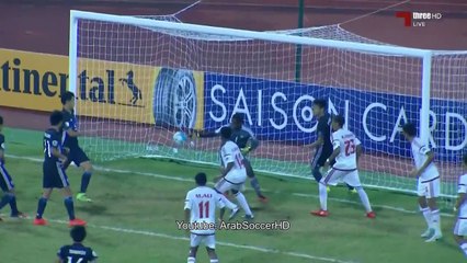 هدف مباراة الإمارات 0-1 اليابان ركلة الجزاء الضائعة _ ربع نهائي كأس آسيا للناشئين 2016