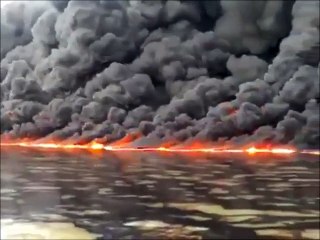 সাগরের পানি আগুন ধরে গেল ,না দেখলে মিস !!!