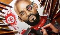 Speed Drawing of Deadshot How to Draw Time Lapse Art Video Colored Pencil Illustration Artwork Draw Realism