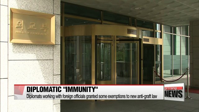 Diplomats working with foreign officials granted some exemptions to new anti-graft law
