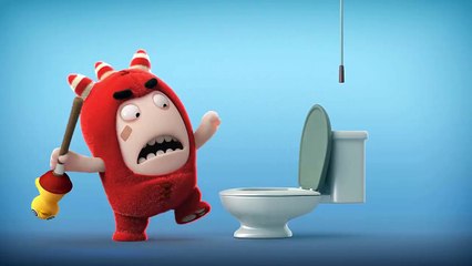 Oddbods Cartoon | fuse unblocks the toilet