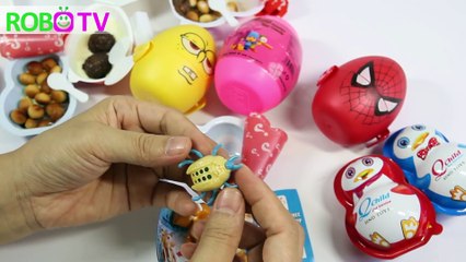Vui với đồ chơi trẻ em bóc trứng Chim cánh cụt & trứng Socola Kinder