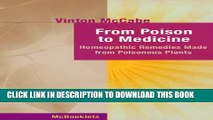 [PDF] From Poison to Medicine: Homeopathic Remedies Made from Poisonous Plants (Homeopathy in
