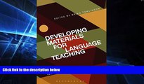 Big Deals  Developing Materials for Language Teaching: Second Edition  Best Seller Books Best Seller