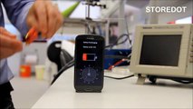 Charging Smartphone in 30S: StoreDot Flash-Battery Demo