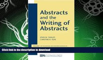FAVORITE BOOK  Abstracts and the Writing of Abstracts (Michigan Series in English for Academic