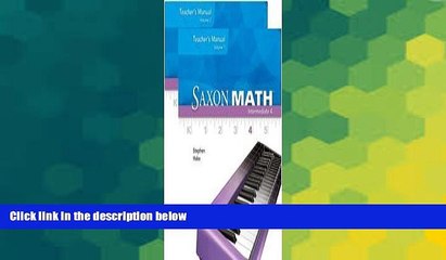 Big Deals  Saxon Math:  Intermediate 4 - Teacher s Manual (2 Volume Set)  Free Full Read Most Wanted