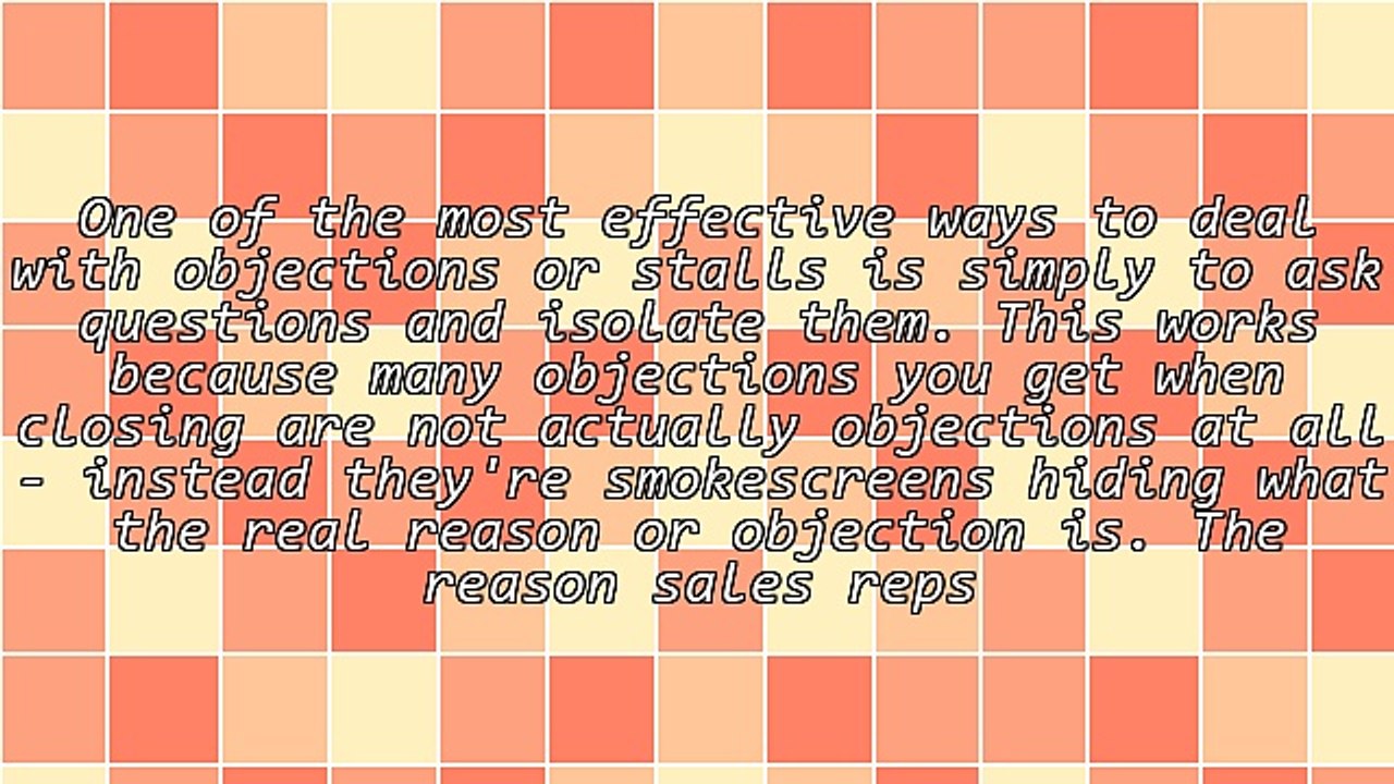 Closing Questions to Isolate the Objection