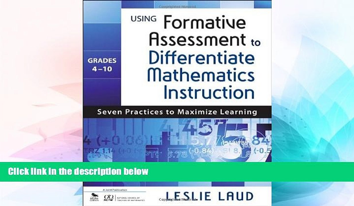 Must Have PDF  Using Formative Assessment to Differentiate Mathematics Instruction, Grades 4-10: