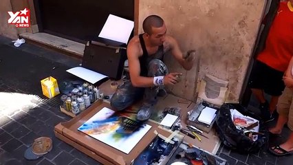 Amazing artist on the streets of Rome